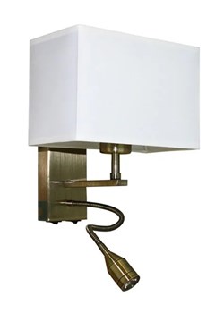 Abażurowy kinkiet z lampką LED - A115-Quva ze sklepu Edinos.pl w kategorii Lampy ścienne - zdjęcie 173560887