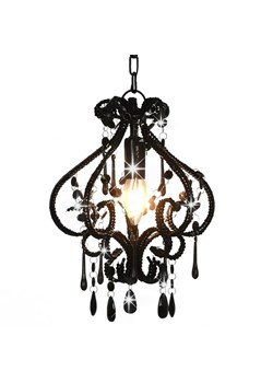 Czarna lampa sufitowa z koralikami - EX168-Belisa ze sklepu Edinos.pl w kategorii Zestawy mebli do przedpokoju - zdjęcie 173561207