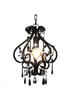 Czarna lampa sufitowa z koralikami - 21X EX168 Pergio ze sklepu Edinos.pl w kategorii Zestawy mebli do przedpokoju - zdjęcie 173561207
