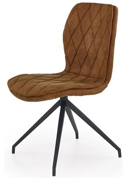 Krzesło industrialne Gimer - brązowe ze sklepu Edinos.pl w kategorii Krzesła - zdjęcie 173561397