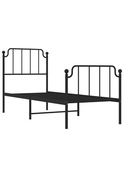 Czarne metalowe łóżko loftowe 90x200 cm - Onex ze sklepu Edinos.pl w kategorii Łóżka i materace - zdjęcie 173561459