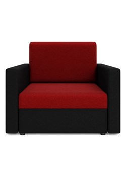 Sofa jednoosobowa czerwony + czarny - Dayton 3X ze sklepu Edinos.pl w kategorii Fotele - zdjęcie 173561736