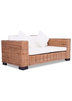 Rattanowa sofa dwuosobowa - Sigvart 2Q ze sklepu Edinos.pl w kategorii Sofy i kanapy - zdjęcie 173561819