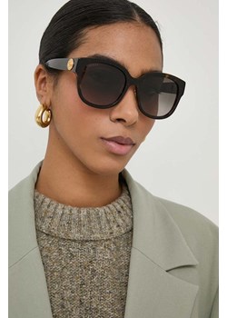 Gucci okulary przeciwsłoneczne damskie kolor brązowy GG1409SK ze sklepu ANSWEAR.com w kategorii Okulary przeciwsłoneczne damskie - zdjęcie 173563399