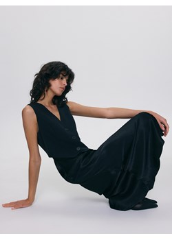Reserved - Sukienka midi z wiskozy - czarny ze sklepu Reserved w kategorii Sukienki - zdjęcie 173564058