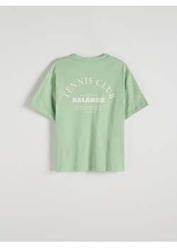 Reserved - T-shirt z nadrukiem - jasnozielony ze sklepu Reserved w kategorii Bluzki damskie - zdjęcie 173564187
