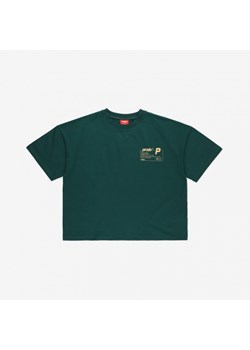 Damski t-shirt z nadrukiem Prosto Boxy - zielony ze sklepu Sportstylestory.com w kategorii Bluzki damskie - zdjęcie 173565656