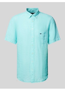 Koszula casualowa z lnu z kołnierzykiem typu button down model ‘Summer’ ze sklepu Peek&Cloppenburg  w kategorii Koszule męskie - zdjęcie 173565829