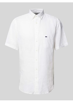 Koszula casualowa z lnu z kołnierzykiem typu button down model ‘Summer’ ze sklepu Peek&Cloppenburg  w kategorii Koszule męskie - zdjęcie 173565887