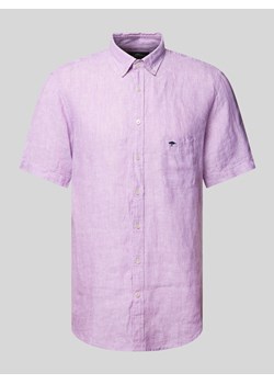 Koszula casualowa z lnu z kołnierzykiem typu button down model ‘Summer’ ze sklepu Peek&Cloppenburg  w kategorii Koszule męskie - zdjęcie 173565915