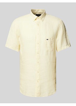 Koszula casualowa z lnu z kołnierzykiem typu button down model ‘Summer’ ze sklepu Peek&Cloppenburg  w kategorii Koszule męskie - zdjęcie 173565947