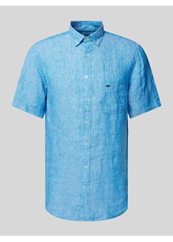 Koszula casualowa z lnu z kołnierzykiem typu button down model ‘Summer’ ze sklepu Peek&Cloppenburg  w kategorii Koszule męskie - zdjęcie 173566026