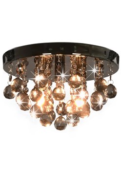 Czarno-fioletowa okrągła lampa sufitowa glamour - EX164-Winta ze sklepu Edinos.pl w kategorii Zestawy mebli do przedpokoju - zdjęcie 173567017