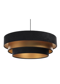 Czarno-złota welurowa lampa wisząca nad stół - 5X S442 B4-W06 ze sklepu Edinos.pl w kategorii Lampy wiszące - zdjęcie 173567385