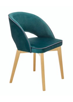 Zielone drewniane tapicerowane krzesło - Sidal ze sklepu Edinos.pl w kategorii Krzesła - zdjęcie 173567409