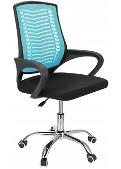 Jasnoniebieski fotel obrotowy do komputera - Roso ze sklepu Edinos.pl w kategorii Krzesła biurowe - zdjęcie 173567726