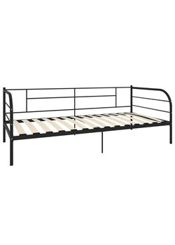 Czarne metalowe łózko 90x200 cm - Lucpa ze sklepu Edinos.pl w kategorii Łóżka i materace - zdjęcie 173568106