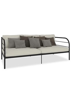 Czarne metalowe łózko 90x200 cm L7-T87 ze sklepu Edinos.pl w kategorii Łóżka i materace - zdjęcie 173568108
