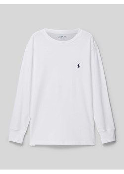 Bluzka z długim rękawem i wyhaftowanym logo ze sklepu Peek&Cloppenburg  w kategorii T-shirty chłopięce - zdjęcie 173569365