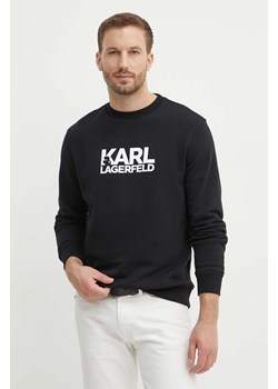 Karl Lagerfeld bluza bawełniana męska kolor czarny z nadrukiem 543917.705091 ze sklepu ANSWEAR.com w kategorii Bluzy męskie - zdjęcie 173570028