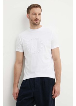 Karl Lagerfeld t-shirt bawełniany męski kolor biały z aplikacją 542225.755084 ze sklepu ANSWEAR.com w kategorii T-shirty męskie - zdjęcie 173570356
