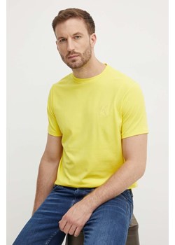 Karl Lagerfeld t-shirt męski kolor żółty gładki 542221.755890 ze sklepu ANSWEAR.com w kategorii T-shirty męskie - zdjęcie 173570376