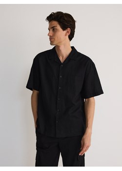 Reserved - Koszula relaxed fit z lnem - czarny ze sklepu Reserved w kategorii Koszule męskie - zdjęcie 173572506