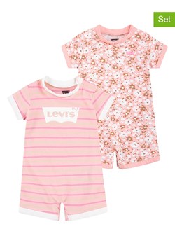 Levi&apos;s Kids Rampersy (2 szt.) w kolorze różowym ze sklepu Limango Polska w kategorii Odzież dla niemowląt - zdjęcie 173573207