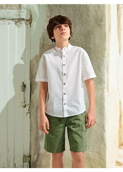 Sinsay - Koszula z lnem - biały ze sklepu Sinsay w kategorii Koszule chłopięce - zdjęcie 173576018