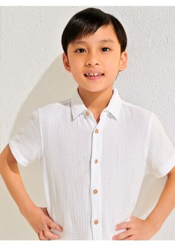 Sinsay - Koszula muślinowa - biały ze sklepu Sinsay w kategorii Koszule chłopięce - zdjęcie 173576066