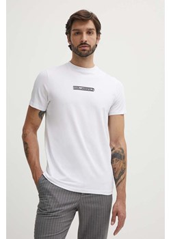 Karl Lagerfeld t-shirt męski kolor biały z nadrukiem 543221.755085 ze sklepu ANSWEAR.com w kategorii T-shirty męskie - zdjęcie 173577177
