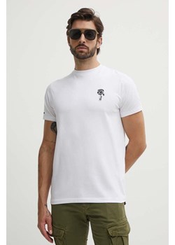 Karl Lagerfeld t-shirt męski kolor biały z nadrukiem 543221.755400 ze sklepu ANSWEAR.com w kategorii T-shirty męskie - zdjęcie 173577187