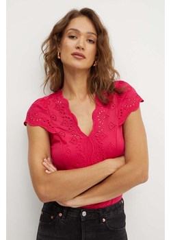 Morgan bluzka DOLINE damska kolor różowy gładka ze sklepu ANSWEAR.com w kategorii Bluzki damskie - zdjęcie 173577237