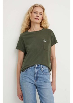 Levi&apos;s t-shirt bawełniany damski kolor zielony ze sklepu ANSWEAR.com w kategorii Bluzki damskie - zdjęcie 173577329