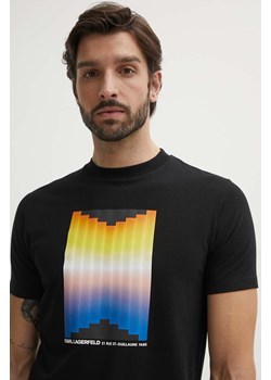 Karl Lagerfeld t-shirt męski kolor czarny z nadrukiem 542221.755036 ze sklepu ANSWEAR.com w kategorii T-shirty męskie - zdjęcie 173577338
