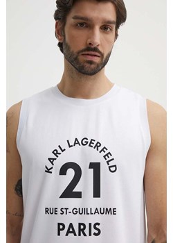Karl Lagerfeld t-shirt męski kolor biały 541231.755266 ze sklepu ANSWEAR.com w kategorii T-shirty męskie - zdjęcie 173577368