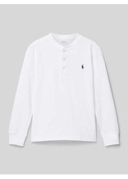 Bluzka z długim rękawem i okrągłym dekoltem model ‘HENLEY’ ze sklepu Peek&Cloppenburg  w kategorii T-shirty chłopięce - zdjęcie 173578016