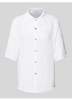 Bluzka lniana z rękawem o dł. 1/2 model ‘Si44a’ ze sklepu Peek&Cloppenburg  w kategorii Koszule damskie - zdjęcie 173578158