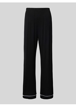 Spodnie od piżamy o kroju regular fit z wypustkami w kontrastowym kolorze model ‘Joy’ ze sklepu Peek&Cloppenburg  w kategorii Piżamy damskie - zdjęcie 173578256