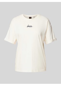 T-shirt z nadrukiem z logo model ‘Evi’ ze sklepu Peek&Cloppenburg  w kategorii Bluzki damskie - zdjęcie 173578278