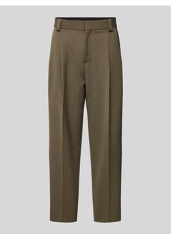 Spodnie o kroju regular fit z zakładkami w pasie w kant model ‘Harly’ ze sklepu Peek&Cloppenburg  w kategorii Spodnie męskie - zdjęcie 173578417