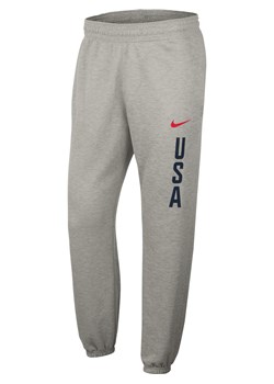 Męskie spodnie do koszykówki z dzianiny Nike USA Practice - Szary ze sklepu Nike poland w kategorii Spodnie męskie - zdjęcie 173578436