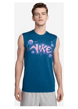 Męska koszulka bez rękawów do koszykówki Dri-FIT Nike - Niebieski ze sklepu Nike poland w kategorii T-shirty męskie - zdjęcie 173578438