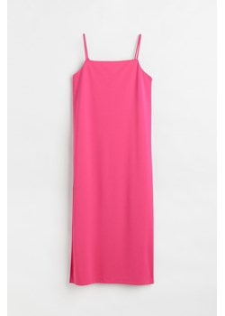 H & M - Dżersejowa sukienka na ramiączkach - Różowy ze sklepu H&M w kategorii Sukienki - zdjęcie 173578477