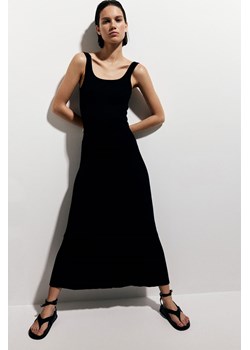 H & M - Sukienka w prążki z rozszerzanym dołem - Czarny ze sklepu H&M w kategorii Sukienki - zdjęcie 173578506
