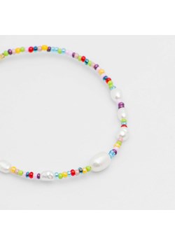 bransoletka z koralikami  i perłami, srebrna pozłacana ze sklepu ANIA KRUK w kategorii Bransoletki - zdjęcie 173578936