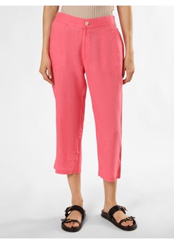 Fynch-Hatton Lniane spodnie Kobiety len wyrazisty róż jednolity ze sklepu vangraaf w kategorii Spodnie damskie - zdjęcie 173580027