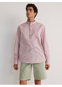 Reserved - Koszula regular ze stójką - pastelowy róż ze sklepu Reserved w kategorii Koszule męskie - zdjęcie 173581035