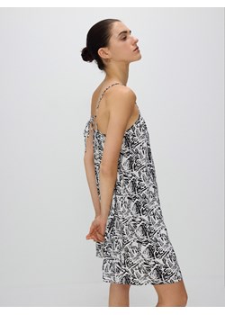 Reserved - Sukienka z wiskozą i lnem - wielobarwny ze sklepu Reserved w kategorii Sukienki - zdjęcie 173581839