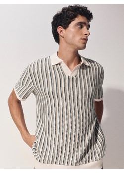Reserved - Koszulka polo comfort fit - złamana biel ze sklepu Reserved w kategorii T-shirty męskie - zdjęcie 173582357